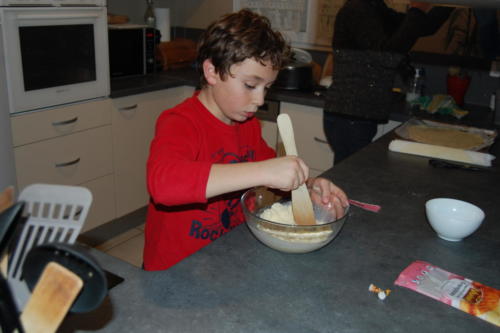 Préparation de la frangipane